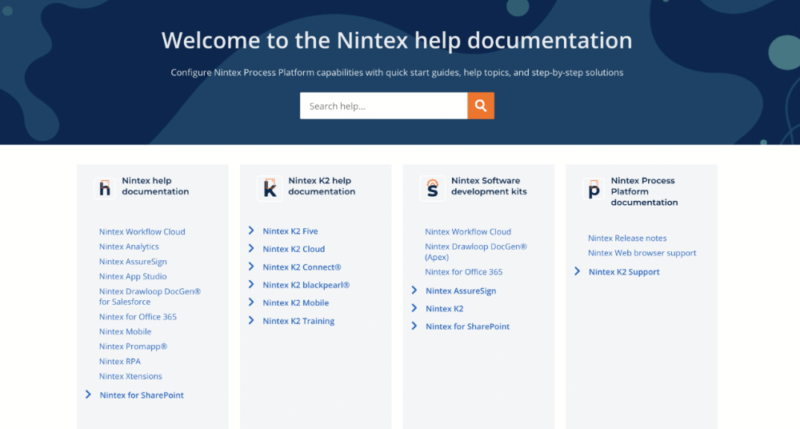 Nintex customer support