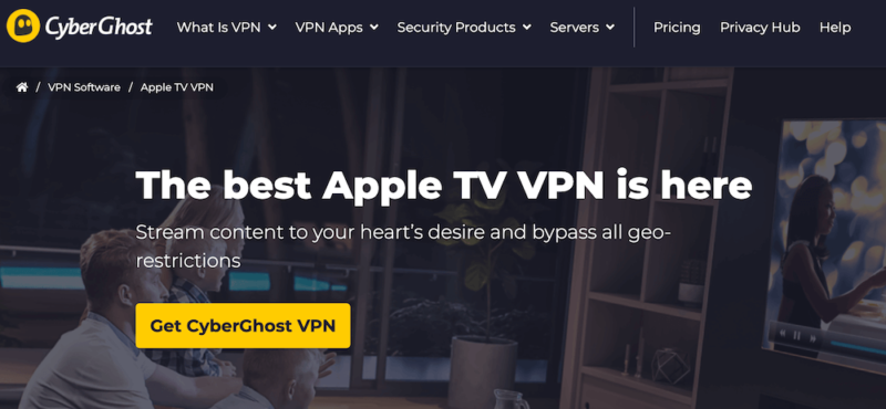 get cyberghost vpn for apple tv