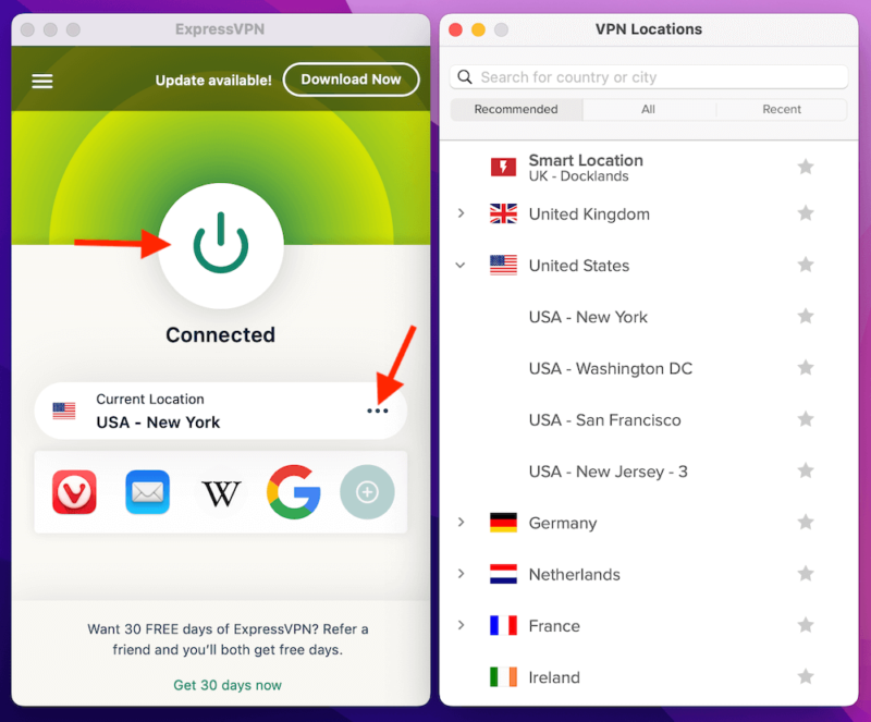 hulu expressvpn connected