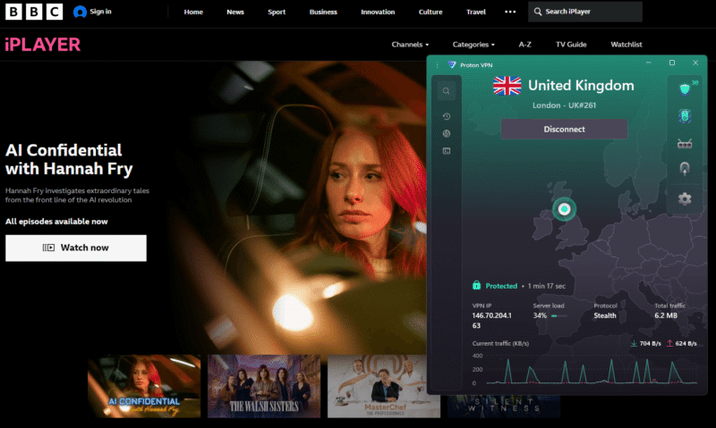 proton vpn bbc iplayer