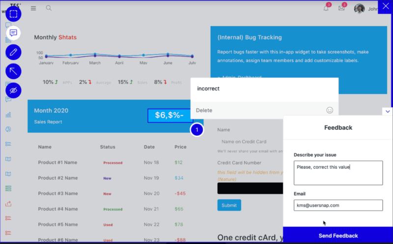 usersnap bug reporting plugin