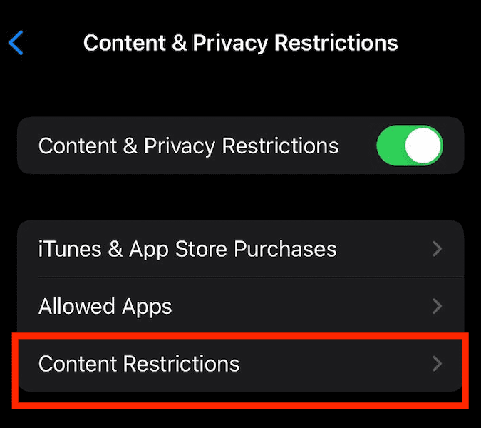 explicit content restrictions