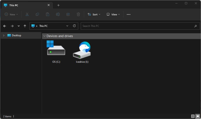 icedrive windows file explorer