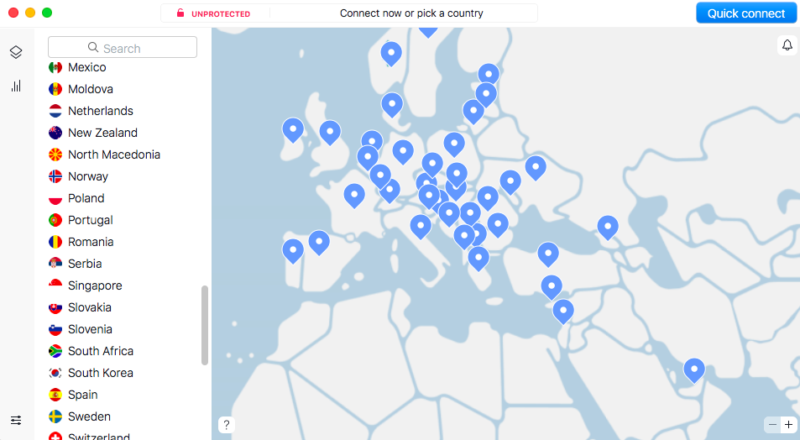 nordvpn server locations