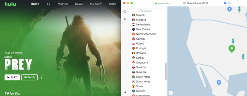 nordvpn unblocks hulu