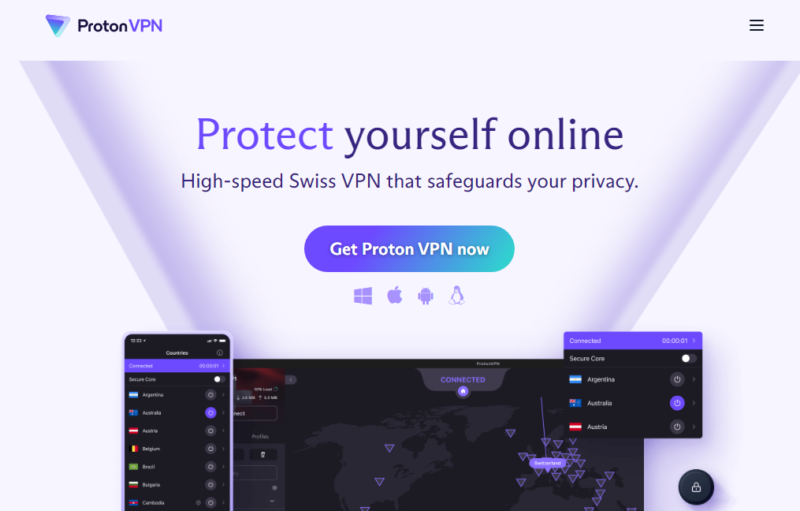 ProtonVPN for security
