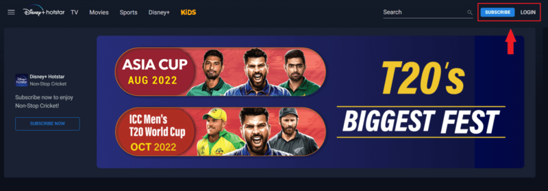 hotstar login