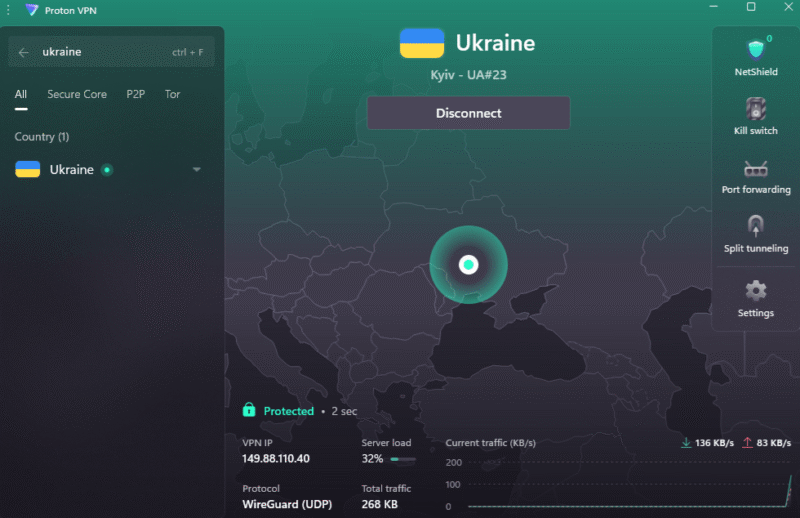 proton vpn ukraine