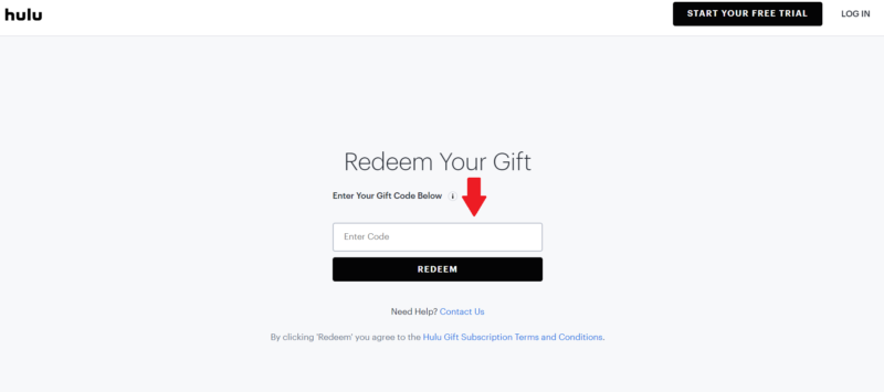 redeem gift card