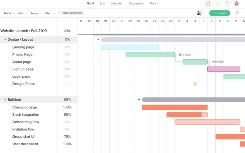 teamgantt timeline