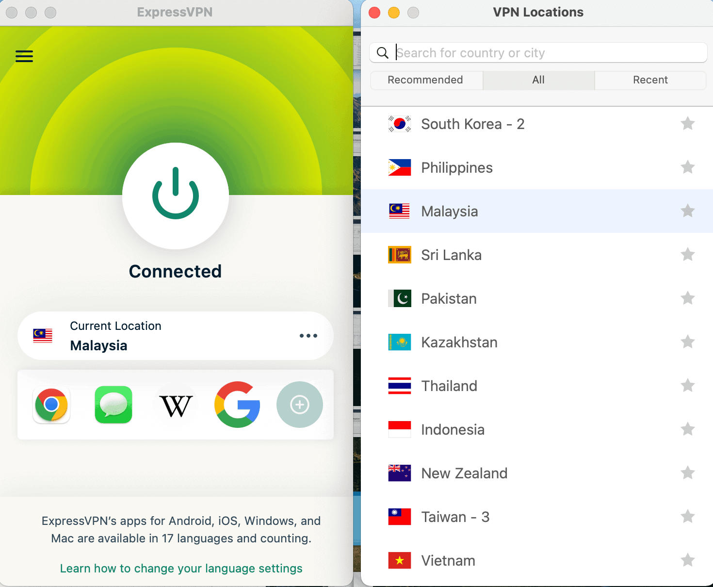 Qual VPN possui o Malaysia Server gratuitamente?