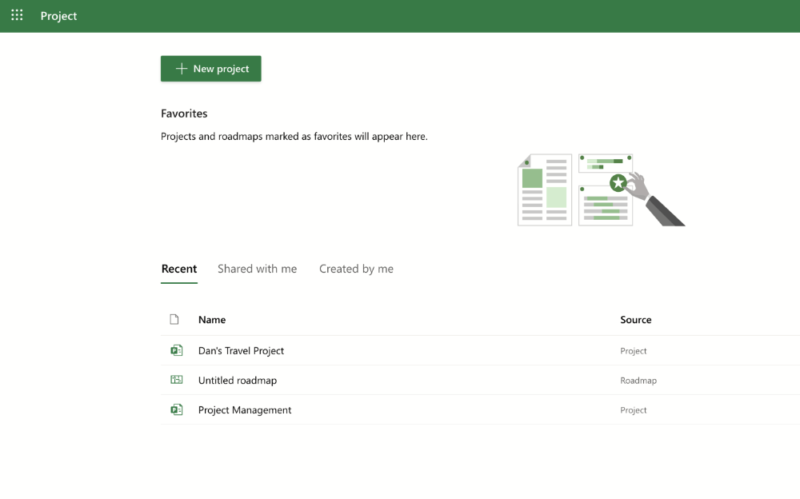 microsoft project dashboard