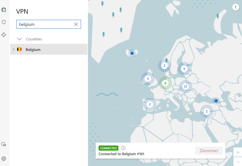 NordVPN for Belgium