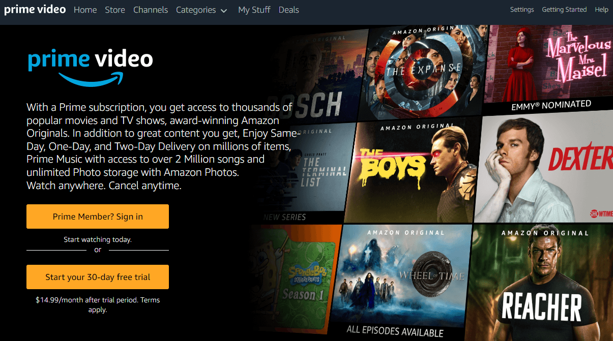 The Latest on  Prime Video, Streaming