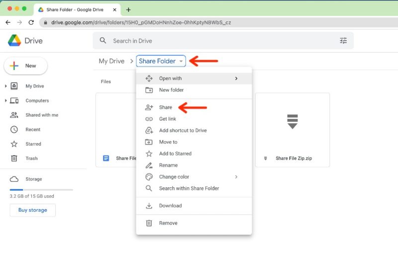 How to Share a Folder on Google Drive