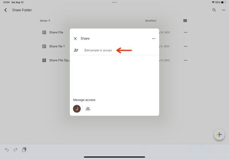 mobile share menu