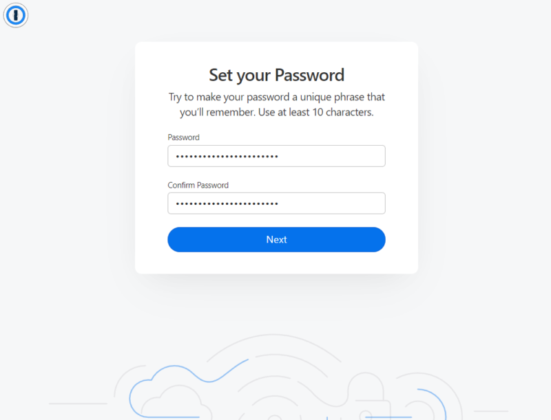 set a master password