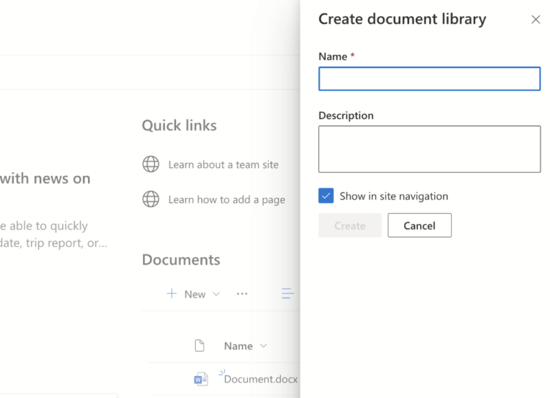 sharepoint document library