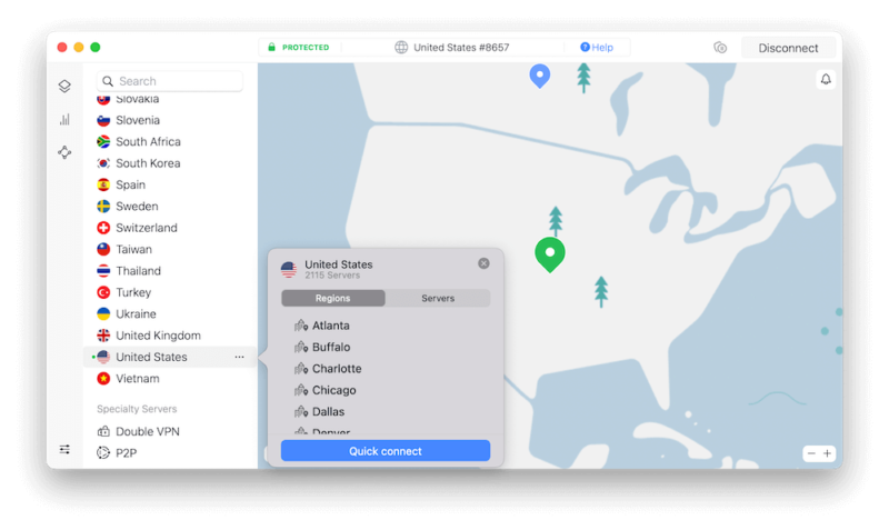 NordVPN connected us
