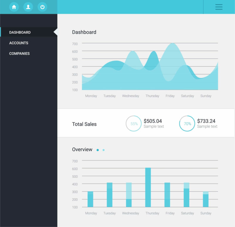 web browser interactive dashboards