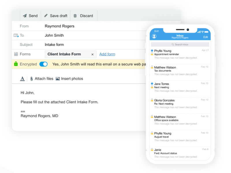 hushmail interface