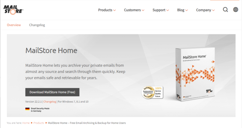mailstore home download page
