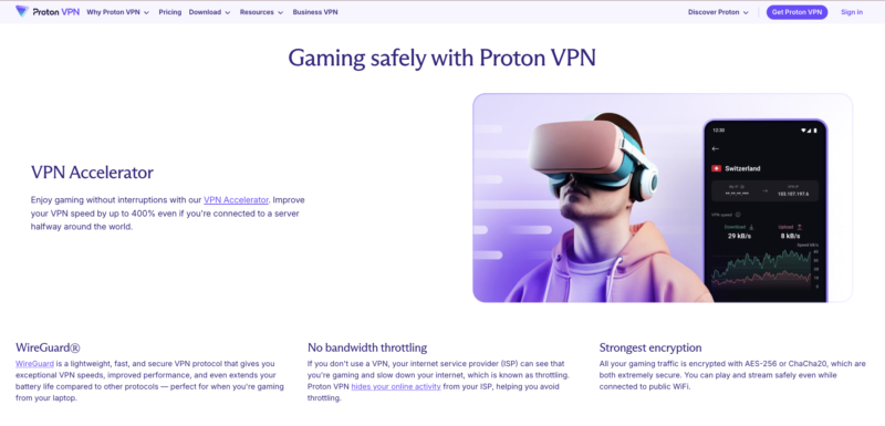 proton vpn gaming