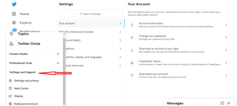 twitter backup settings and privacy