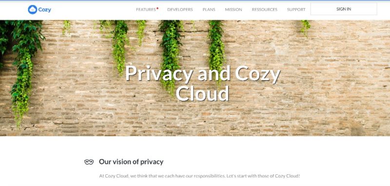 cozy drive privacy