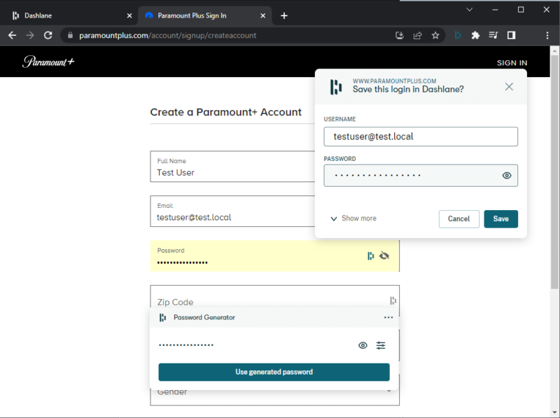 dashlane password generator