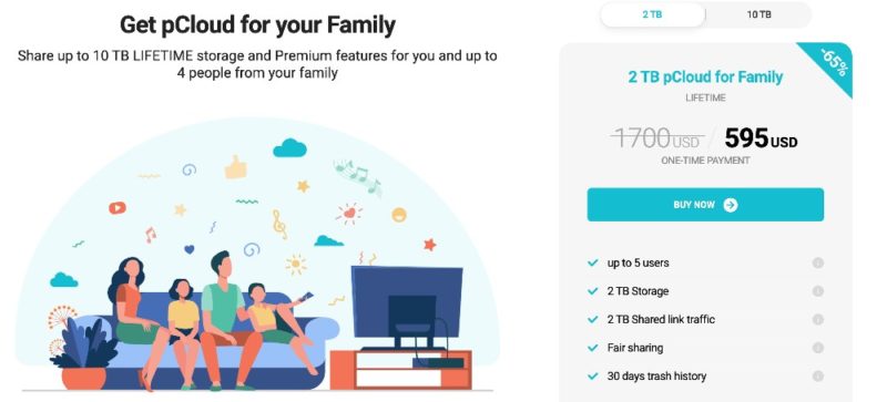 pcloud lifetime family plans