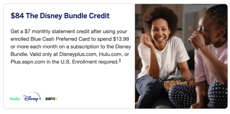 american express disney bundle credit