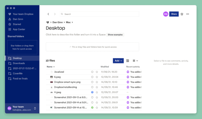 dropbox windows app