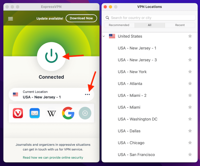 expressvpn us server