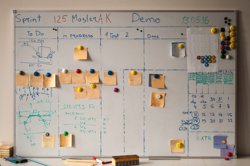 scrum desk in office