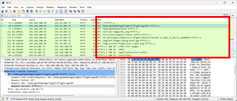 wireshark info column