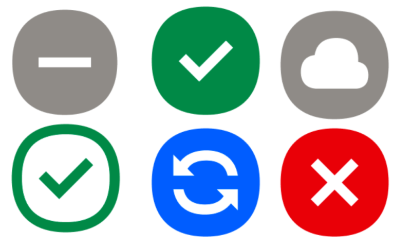 dropbox sync icons