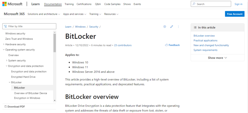 Learn about bitlocker