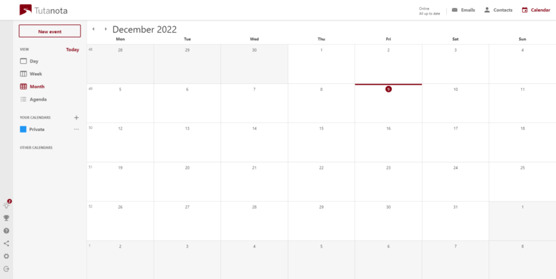 Tutanota-calendar Tutanota calendar
