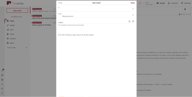 Tutanota-compose-new-email Tutanota compose new email