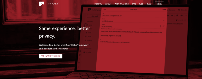Tutanota privacy page