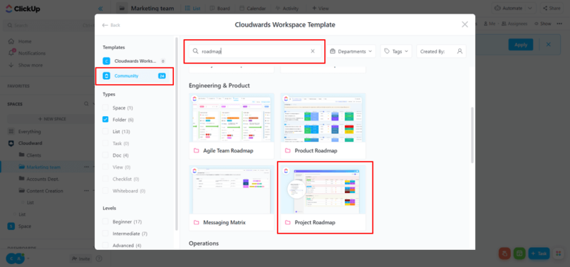 choosing a roadmap template