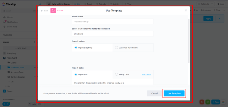 customizing the template step 2