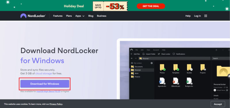 download nordlocker