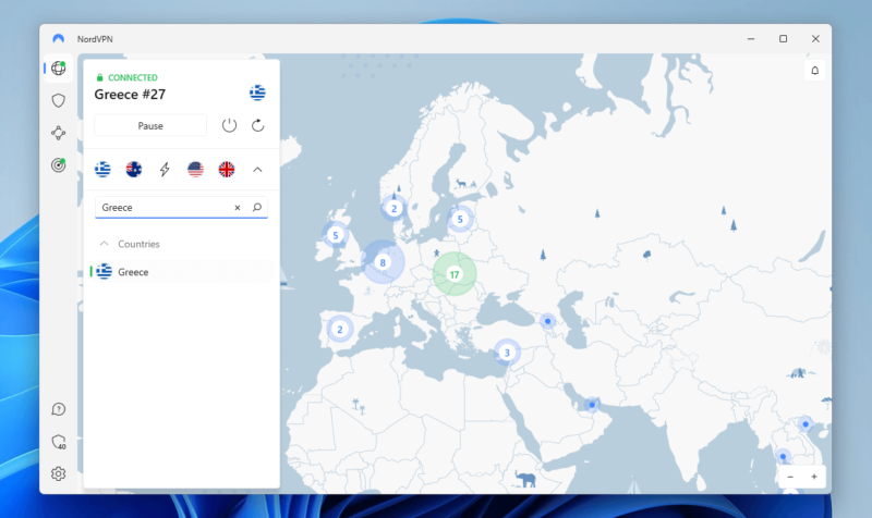 nordvpn greece