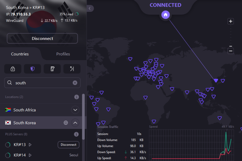 Proton VPN app korea