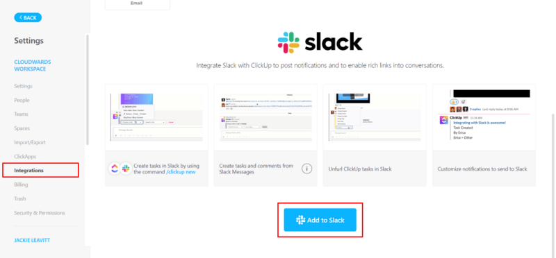 adding slack