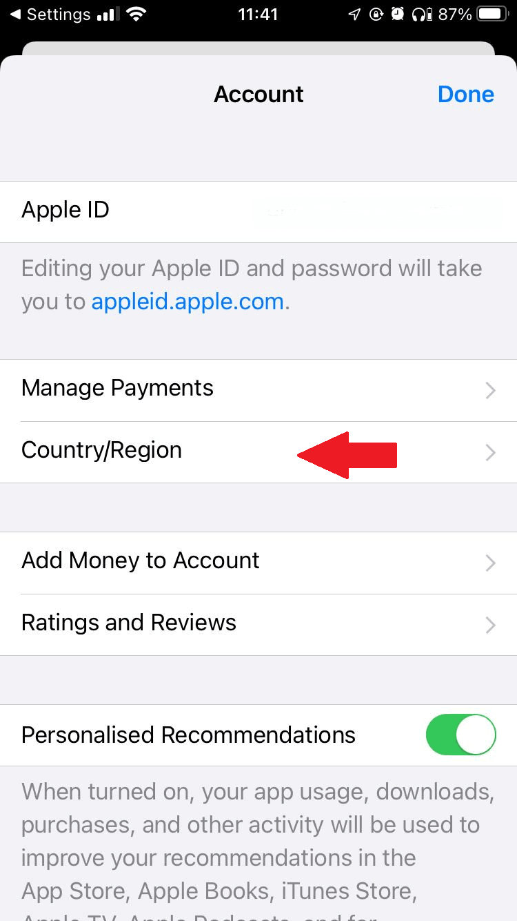 appstore country