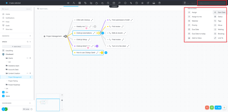 customizing task actions