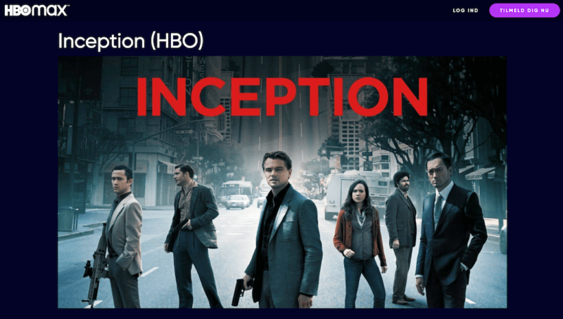 inception hbo max denmark